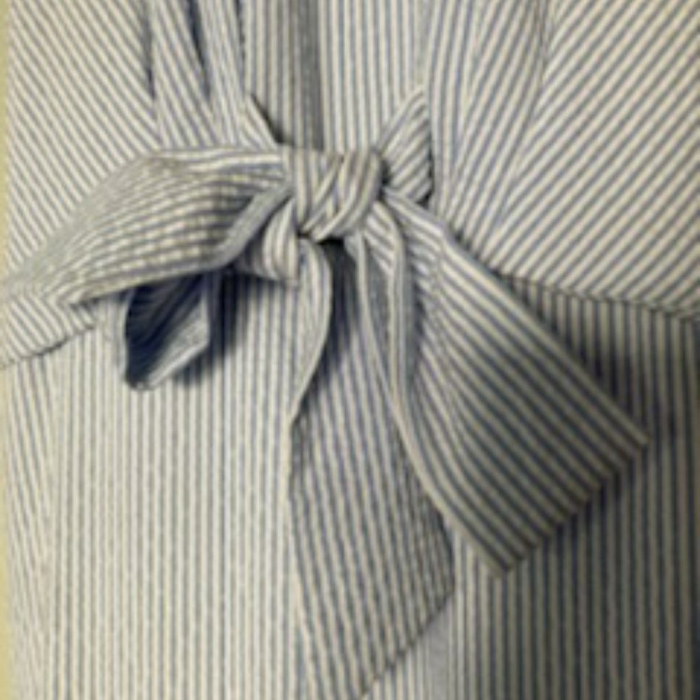 Sugarlips Blue Striped Seersucker Jumpsuit View 4